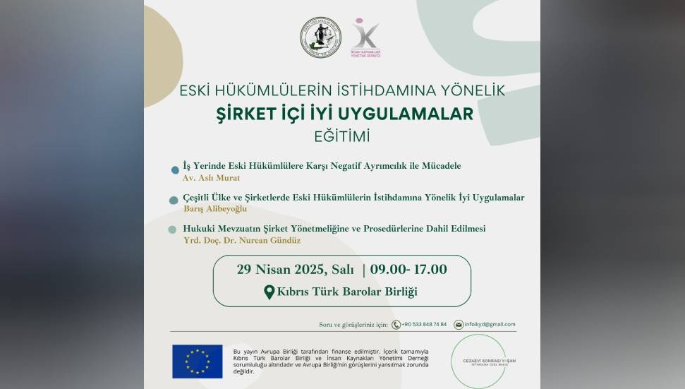 Eski hükümlülerin istihdamıyla ilgili eğitim düzenleniyor