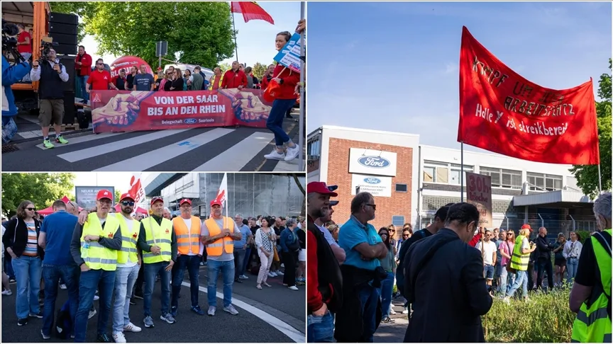 Ford fabrikası işçileri greve gitti