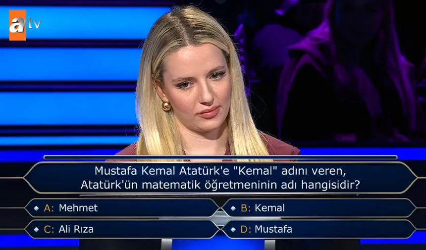 Kim Milyoner Olmak İster'de Atatürk sorusunu bilemedi! “Bu soruda elenirsem çok üzülürüm”