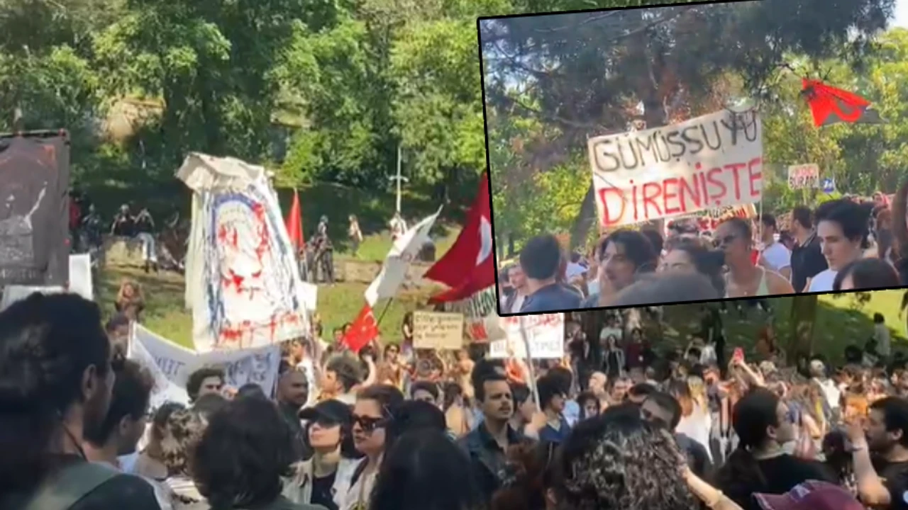 Öğrenciler tutuklu arkadaşları için Maçka'da!